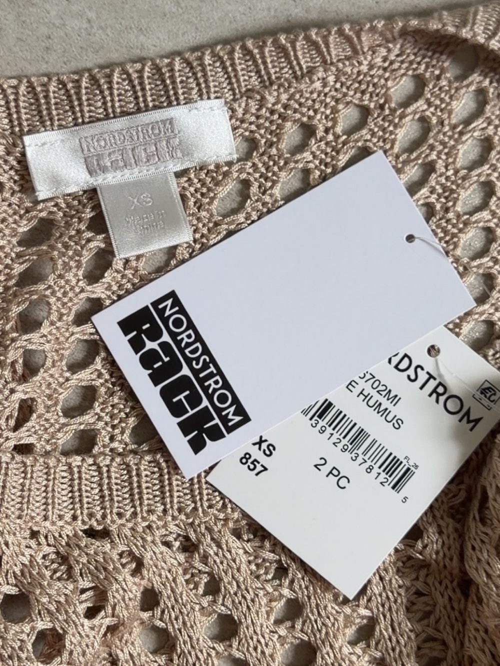 Nordstrom Rack Beige Open-Knit Two-Piece Set - Picture 5 of 5